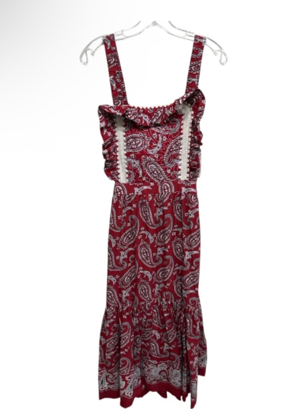 Sea New York Red Paisley Crochet-Trim Maxi Dress - Picture 4 of 6